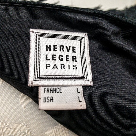 Herve Leger Dress Tiered Raw Edge Silk Organza L - Picture 13 of 15